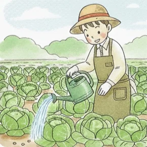 結球肥大期の水・肥培管理